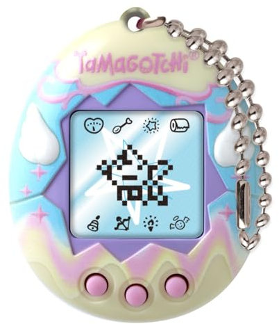BANDAI Tamagotchi Angel Mascota Virtual Party, Multicolor 42993 | Conviértete en su ángel guardián: aliméntalo, cuídalo, Juega y ayúdalo a evolucionar. ¡Una Mascota Celestial! +8 años
