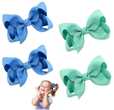 YZROHYI 4 Mollette per Capelli Bambina,Accessori Capelli Neonata,Fermagli Capellis Fiocco,Fermagli Bimba Elegante,Hair Clips For Girls,Pinzette Capellis Donna,Forcine Piccole,Clip per Capellis Ragazze