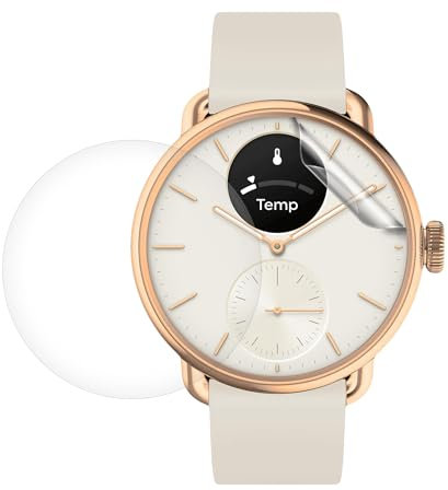 kwmobile 3X Protection écran Compatible avec Withings Scanwatch 2 38mm - Set de Film Plastique Transparent pour Fitness Tracker