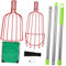 KONTONTY 1 Juego recolector de Frutas selecciones portátil telescópico Cosecha recogedor Cesta para Recoger Frutas Suministros agrícolas Palo para Recoger Naranjas Metal