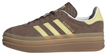 adidas Gazelle Womens Shoes, Earth Strata/Powder Yellow/Cloud White, 7 UK