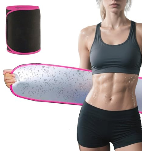 Zoyrin Ceinture d'entraînement de 130 cm pour homme et femme - Longue ceinture de sudation avec poche pour téléphone - Réglable - Effet sauna - Brûleur de graisse - Ceinture de sport pour fitness