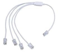 MICHAUD - Cordon reseau RJ45 Quadruple Longueur 400mm pour Coffret de Communication