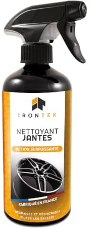 Nettoyant Jantes 500ml Spray - IRONTEK | IT305 | Nettoie Poussière Frein Dégraissant | Élimine Goudron Graisse Cambouis | Compatible Alliages Acier Plastique | Brillance Jantes Rapide