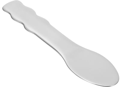 GANAZONO Cucchiaio per Crema Viso in Acciaio Resistente Spatola per Cosmetici e Applicatore Uniforme Strumento per Cura Campionatura Prodotti di Bellezza