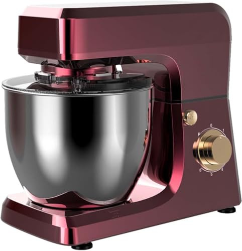 Planetaria Impastatrice 1800W, Macchina Impastatrice Elettrica 10L Acciaio Inox con Frusta, Gancio e Foglia per Pasticceria Domestica, Facile da Pulire | Motore 1800W | Controllo Microcomputer,Red