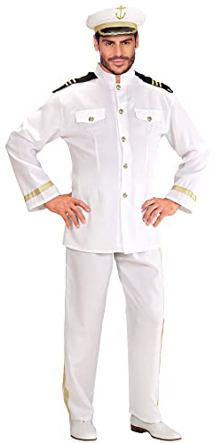 W WIDMANN MILANO Party Fashion - Marine Kapitän Kostüm Set | Mit Jacke, Hose & Mütze, klassischer Captain- und Seemanns-Look, Karneval & Mottoparty