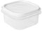 Tatay Fiambrera de Alimentos, Hermética, 0.3L de Capacidad, Tapa Flexible a Presión, Libre de BPA, Apto Microondas y Lavavajillas, Color Blanco. Medidas: 10 x 10 x 5.5 cm