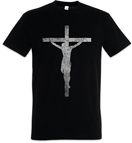 Urban Backwoods Jesus Cross Herren T-Shirt Schwarz Größe S