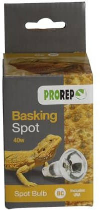 ProRep Basking Spot Lamp 40 Watts BC | Bayonet Basking Bulbs | Clear Reflector Spot Bulb | Reptile Lighting | Spotlight
