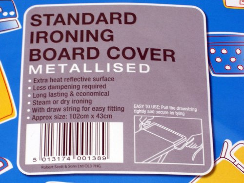 Abbey Metallised Ironing Board Cover - 40 x 17 Inches Approx