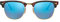Ray-Ban RB3016 Clubmaster Sonnenbrille 49mm, Braun (114517), 49 mm