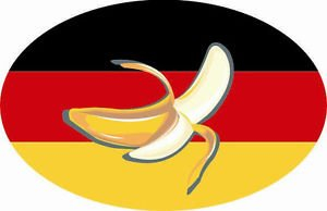 U24 Autoaufkleber Bananenrepublik Deutschland Oval 10 x 6,5 cm