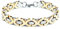 Edelstahl Männer Herren Armband gold silber schwarz Königskette Königsarmband Armkette Hiphop Biker Männerschmuck Geschenk (Silber & Gold)
