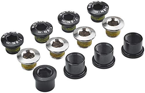 rotor MTB XC3 Kettenblattschrauben 8 Schrauben / 4 Muttern schwarz 2019 Lager