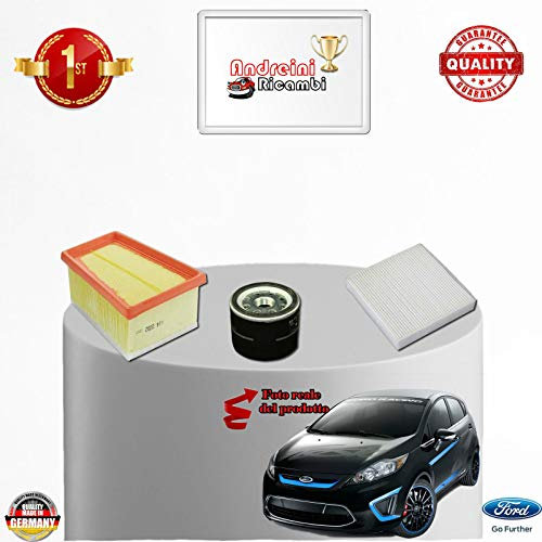 KIT TAGLIANDO 3 FILTRI FIESTA VI 1.4 BENZINA 71KW 96CV DAL 2012 ->