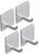 Aikzik 6 Pack Self Adhesive Hooks, Sticky Hooks Extra Strong, Hanging up to 8KG, Metal Stainless Heavy Duty Stick on Wall Door, for Towel Coat Hat Purse in Bathroom Shower Kitchen