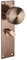 Knurled Bathroom Door Knobs on Backplate in a Copper Finish