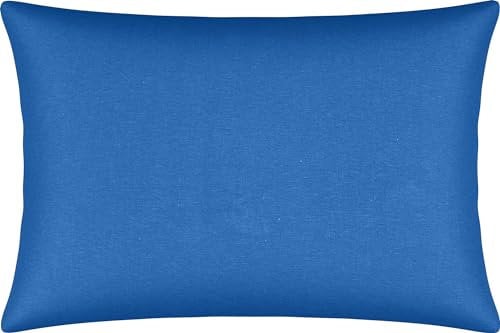 Erwin Müller Kissenbezug, Kissenhülle Single-Jersey Murnau - blau Größe 40x60 cm - bügelfrei, strapazierstark, elastisch, mit Reißverschluss