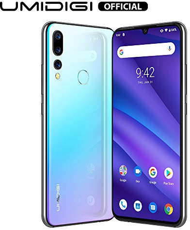 UMIDIGI Handy Ohne Vertrag Günstig NFC, 6,3 Zoll FHD+ 2K Display, 32GB ROM | Octa-CoreProzessor, 16MP+8MP+5MP+16MP Kamera, Android-Smartphone, 4150-mAh-Akku, 4GB RAM, Dual-SIM.