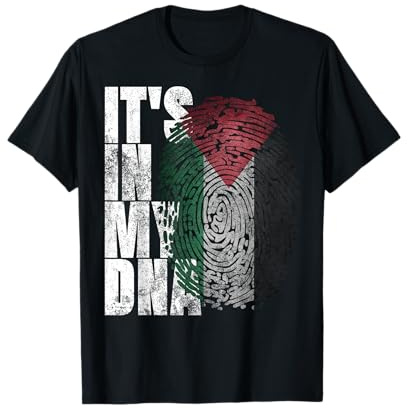 It's In My DNA Palestinian Shirt Arabic Gifts Palestine Flag T-Shirt