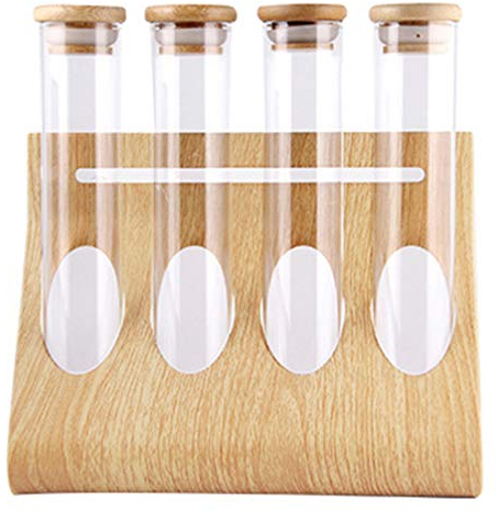 1ensemble Support De Présentation Pour Grains De Café Bouteille Verre Transparent Rack À Tubes Verre Pour Café Et Thé Étagère Multifonctionnelle Pour Cuisine Et Cafés