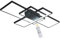 BEHWU LED-Deckenleuchte Rechteckig,Weiß, Schwarz,90cm(70 W),110cm(85 W),140cm(112 W), LED-Deckenleuchte Aluminium + Kieselgel Geeignet for Schlafzimmer, Esszimmer, Küche,Wohnzimmer