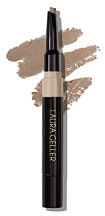 LAURA GELLER NEW YORK Sculpt-n-Stay Waterproof Brow Pencil & Gel (Blonde) - Precision 2-in-1 Waterproof Eyebrow Pencil for Perfectly Sculpted Brows