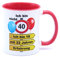 Ich bin nicht 40 bin 18 mit 22 Jahren Erfahrung Tasse Becher Kaffeebecher Kaffeetasse Geschenk zum Geburtstag Geburtstagsgeschenk für Mann Frau Geburtstagsdeko Deko Mama Papa Opa Oma Keramik 330 ml