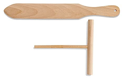 Mrs. Anderson's Baking Crepe Spreader and Spatula Set, 2-Piece, Romanian Beechwood