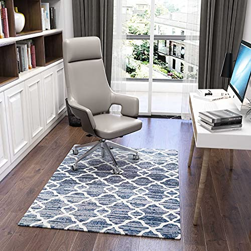 Luxury Chair Mat for Carpeted Floor,Office Chair Mat hardwood floors, 120 X 90cm Multi-Purpose Carpet Protector for Home and Office, protects floors, anti-skidding and stop noise, Santiago