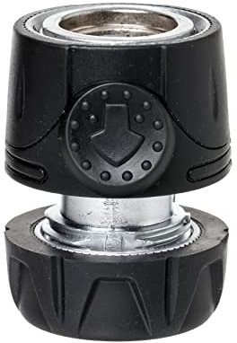 TATAY Connecteur rapide Metal Soft pour tuyaux d'arrosage 1/2 (12,5mm) - 5/8 (15mm), Connecteur au raccord universel, Installation facile, Acier inoxydable et Résistant à la corrosion, Argent - Noir