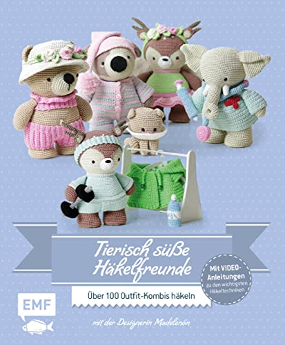 Tierisch süße Häkelfreunde – Amigurumi-Kleidung häkeln mit der Designerin Madelenón: Über 100 Outfit-Kombis: Ballett, Feuerwehr, Halloween, Weihnachten, Valentinstag und vieles mehr