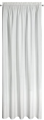 Eurofirany Melanie Vorhang Samt Velvet Kräuselband -1 STK. Weich Edel Gardine 200g/m² Elegant Glatt Einfarbig Flauschig Modern Klassisch Wohnzimmer Schlafzimmer, 140x270 cm, Weiß