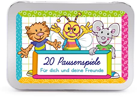 TRENDHAUS ABC Champions 20 Pausenspiele in Metallbox, Kleines Geschenk zum Schulanfang