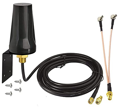 Bingfu Cellular 4g LTE SMA Router Hotspot Antenna - with TS9 Splitter Cable