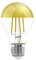 EGLO E27 LED Lampe, Kopfspiegellampe gold, Glühbirne blendfrei, 7,5 Watt (entspricht 60 Watt), 806 Lumen, warmweiß, 2700 K, Leuchtmittel verspiegelt, Edison Birne A60, Ø 6 cm