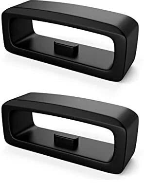 Vintage Time Watches 2 x Rubber Watch Strap Part Silicone Keeper Replacement Sports Black Holder Retainer Loop Smart Watch | Various Sizes | 18mm, 20mm, 22mm, 24mm, 26mm | 2 Pack (26MM)