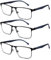 LITIMA 3 STÜCKE Lesebrille Herren Mit Blaulichtfilter, Blaulicht Herren Lesebrille, Feder Scharnier Lesebrillen Sehhilfe Augenoptik Brille