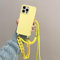 Rokmym Handykette Hülle für iPhone 13 Pro mit Armband Necklace Handyhülle mit Verstellbarer Lanyard Stylische Stoßfest TPU Silikonhülle Schutzhülle mit Band hülle für iPhone 13 Pro, gelb