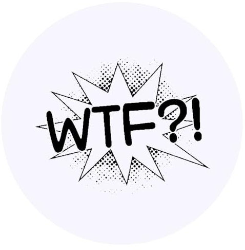24 x 40mm 'WTF?! Komische Sprechblase' Aufklebern/Stickers (SK00056877)