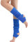 Nanxson Damen Stulpen Gothic Punk Gerippte Gestrickte Beinlinge Harajuku Beinwärmer für Party Sport Freizeitsocken (Dunkel Blau)