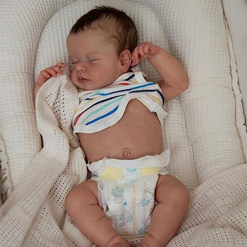 BNNPUU Reborn Babys Junge 19 Zoll 50CM Lebensecht Puppe Alle Silikon Körper Waschbare Puppen Reborn Babypuppen Wie EIN echtes Baby Handgemachte