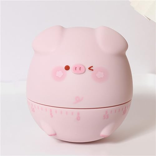 Herfair Küchentimer Mechanischer Timer Lustige Wobbler Kaninchen Schwein 60 Minuten Countdown Timer Kinder Zeitmanagement Werkzeug (Schwein)
