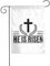 Flagge mit Jesus Christus He Is Risen, Gartenflagge, doppelseitig, für den Außenbereich, 30,5 x 45,7 cm