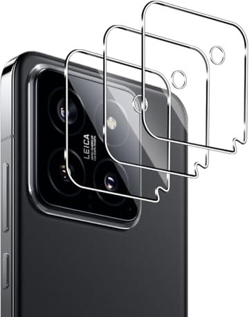 Lutree para Xiaomi Mi 14 Cristal Templado, 3 Piezas Dureza 9H HD Protector de Lente de Cámara, Anti Rasguños Sin Burbujas Vidrio Templado Película Protectora -Transparent