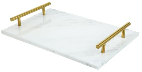 WRITWAA Plato De Mármol Multifuncional Bandeja Para Postres y Pan Resistente y Lavable