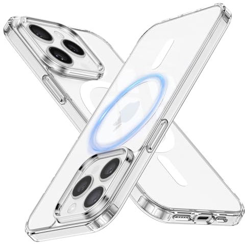 Cokwi Cover Magnetica per iPhone 15 Pro (6,1 Pollici) Compatibile con MagSafe Protezione Antiurto Suprema – Magnetismo Potente e Protezione Militare – Custodia Sottile – Trasparente