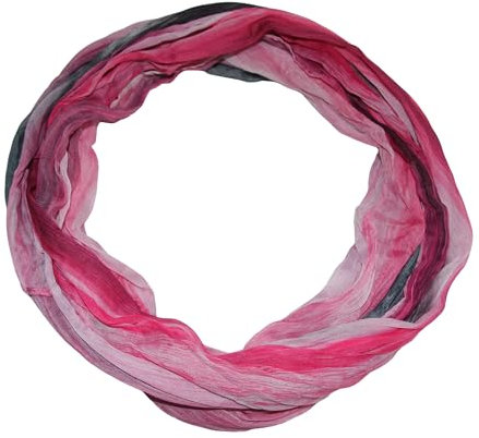 beybey® Trance Edition Damen Seide Loop Schal in herrlichen Farben - ein Seidenschal zum Verlieben (dx pink)