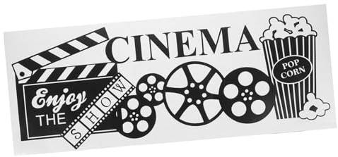 Outanaya Popcorn-Wandaufkleber Wandaufkleber für Filmrollen Studioaufkleber schlafzimmer bedroom decoration Nagelaufkleber Wanddekoration für Wohnzimmer Dekorationen für Kinoräume PVC